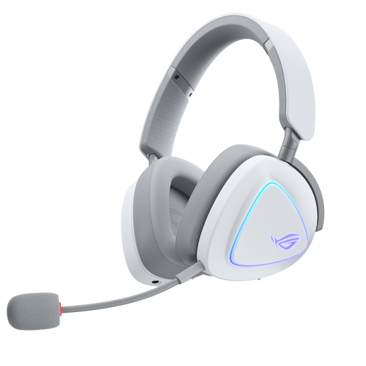 ASUS ROG Delta II Moonlight White Edition Tri-Mode Wireless Gaming Headset in White